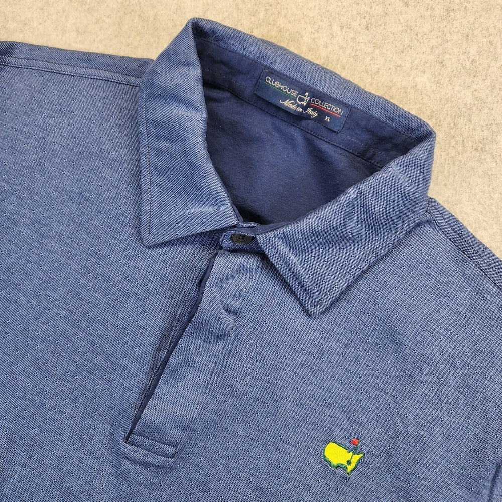 Masters Clubhouse Collection Polo Shirt Mens XL Blue Augusta‎ National Golf